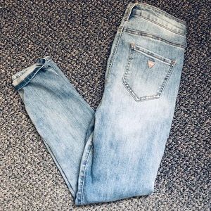 Highwaisted cropped jeans